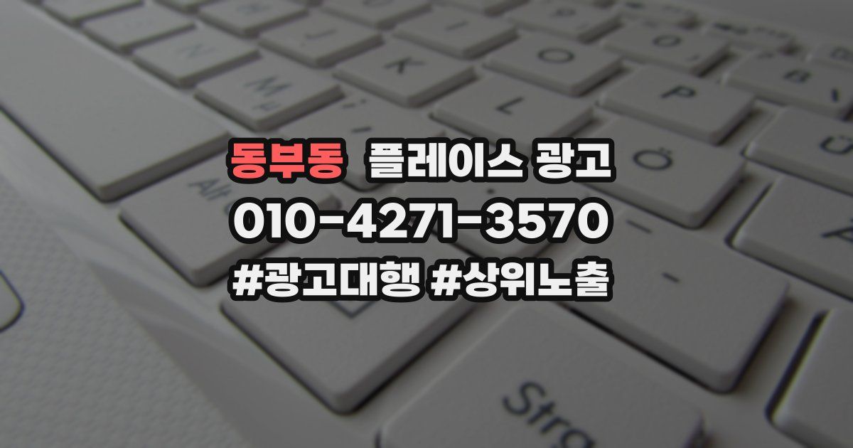 동부동 플레이스 광고