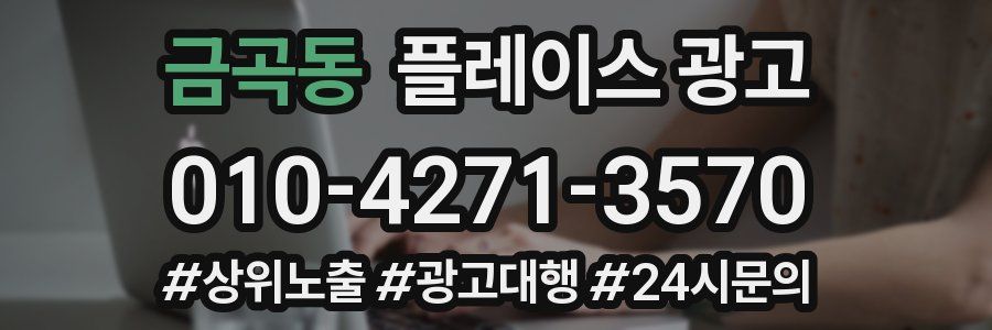 금곡동 플레이스 광고