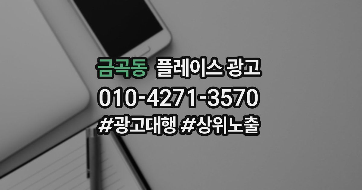 금곡동 플레이스 광고
