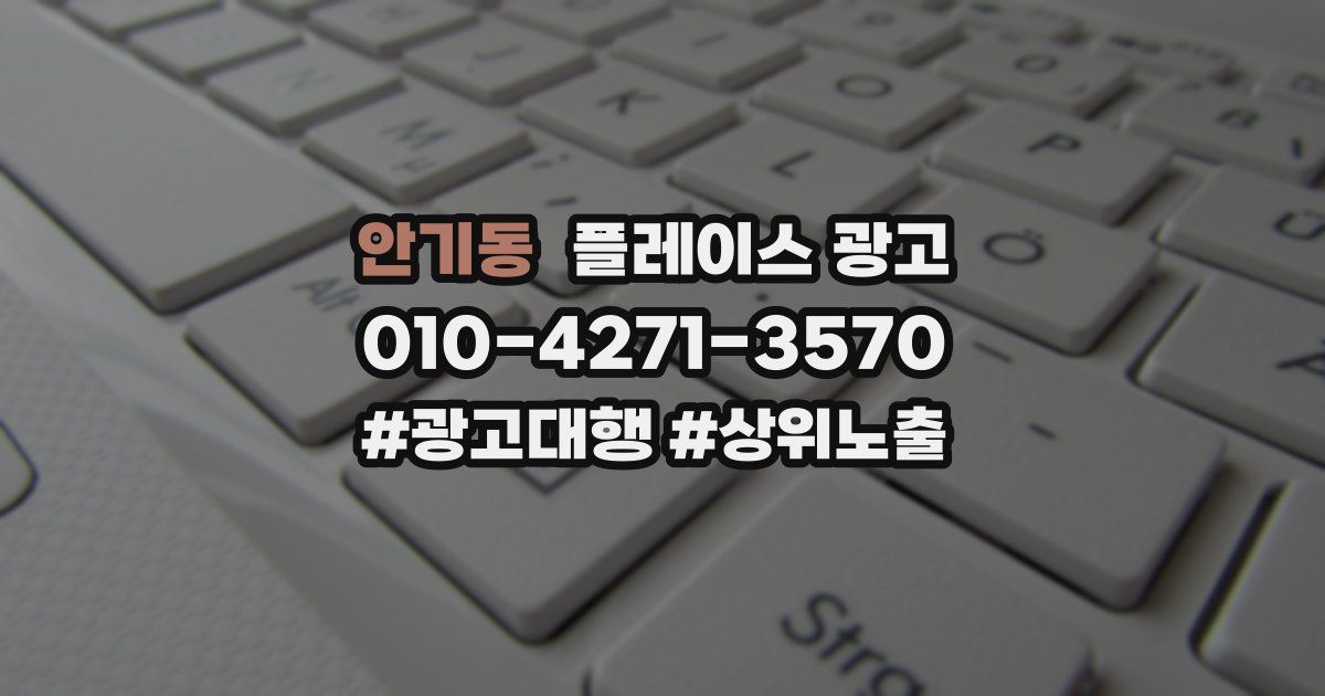 안기동 플레이스 광고