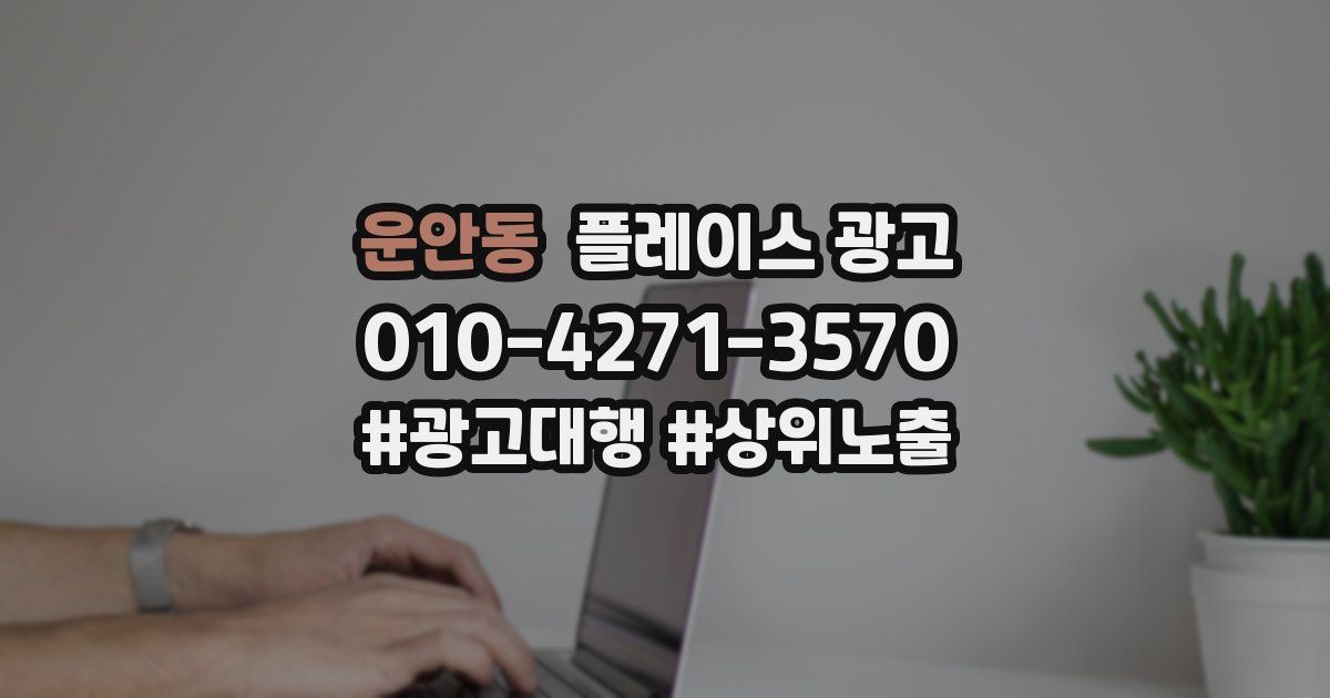 운안동 플레이스 광고