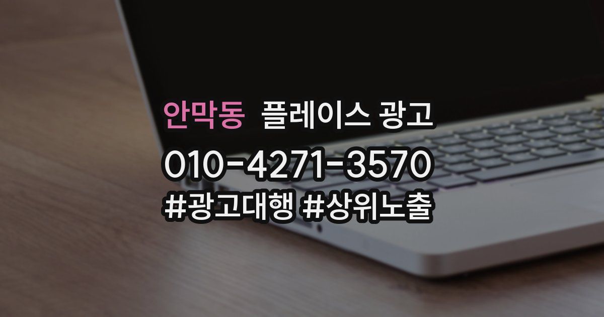 안막동 플레이스 광고