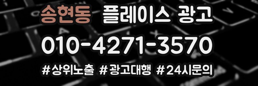 송현동 플레이스 광고