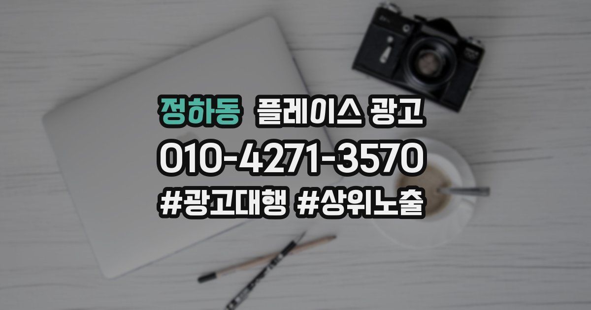 정하동 플레이스 광고