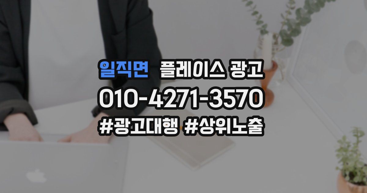 일직면 플레이스 광고