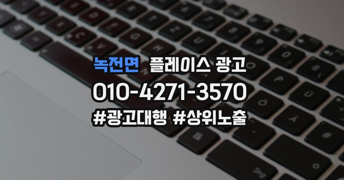 녹전면 플레이스 광고