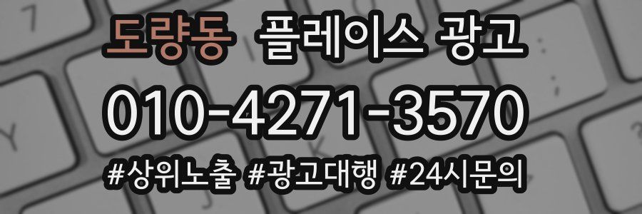 도량동 플레이스 광고