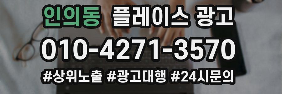 인의동 플레이스 광고