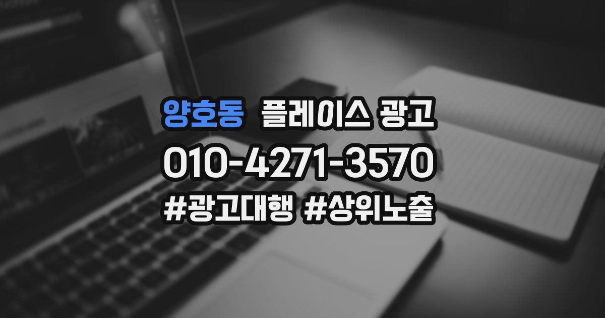양호동 플레이스 광고