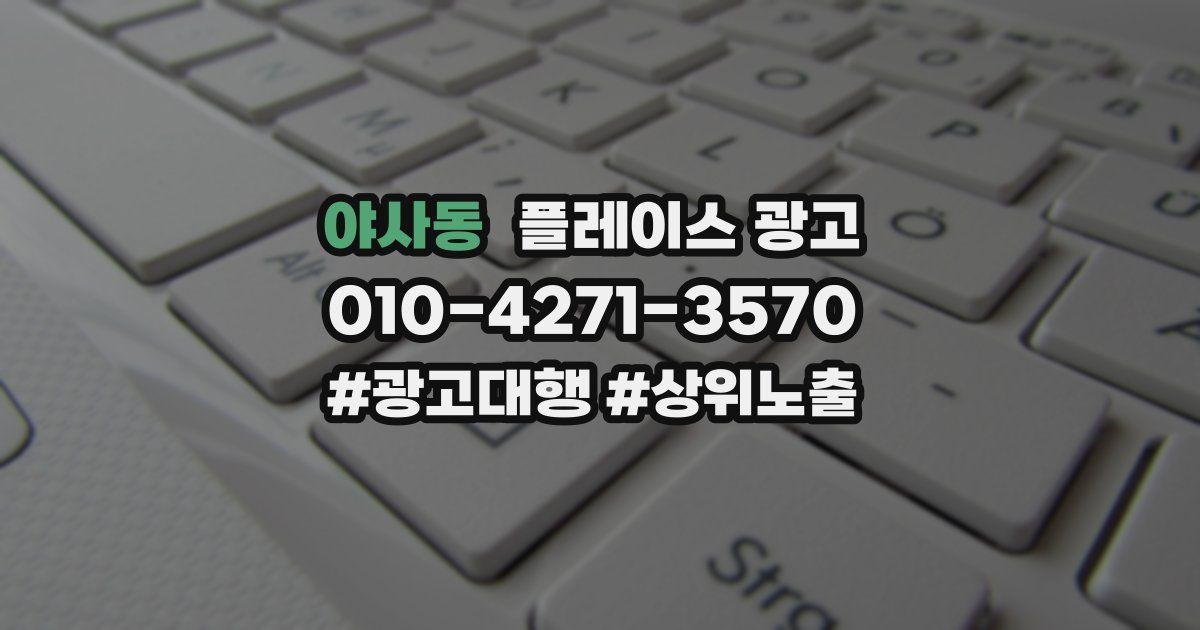 야사동 플레이스 광고