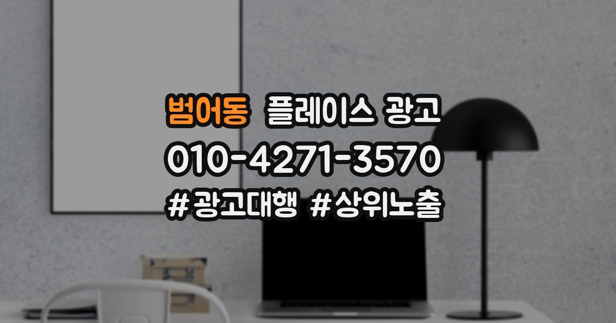 범어동 플레이스 광고