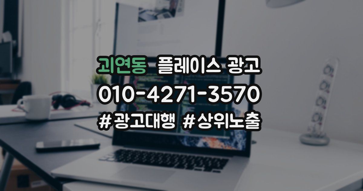 괴연동 플레이스 광고