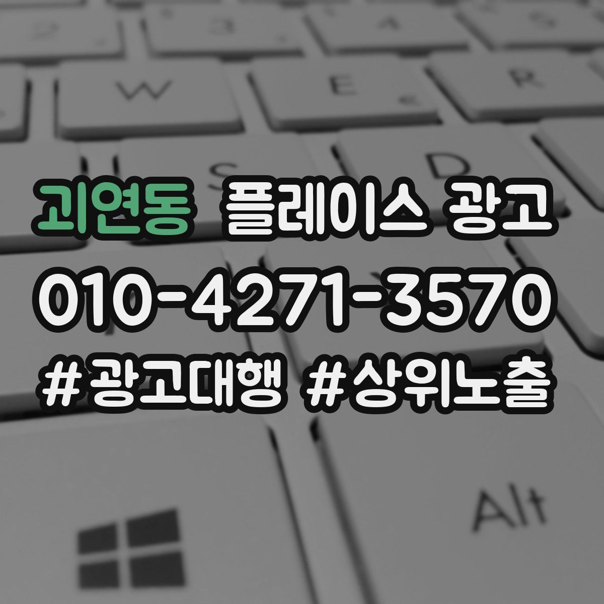 괴연동 플레이스 광고
