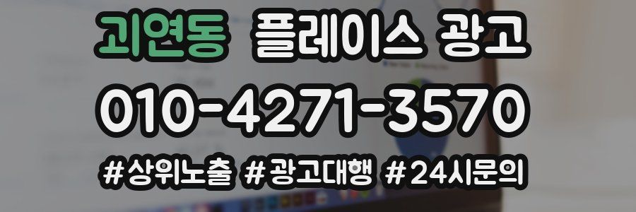 괴연동 플레이스 광고
