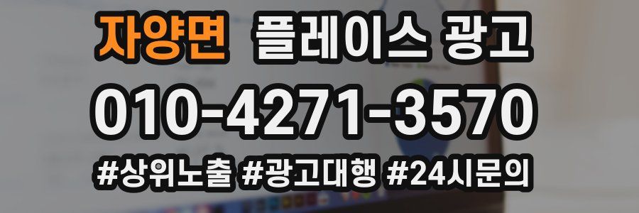 자양면 플레이스 광고