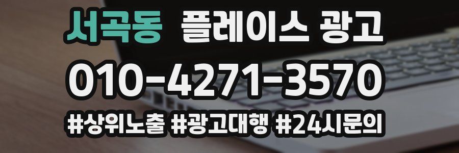 서곡동 플레이스 광고