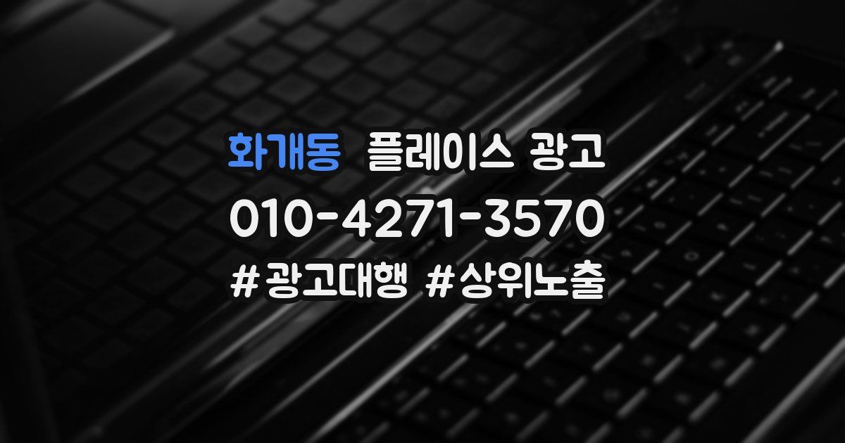 화개동 플레이스 광고