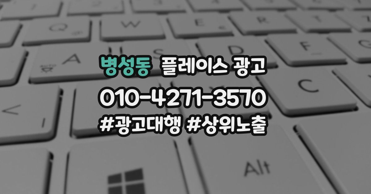 병성동 플레이스 광고