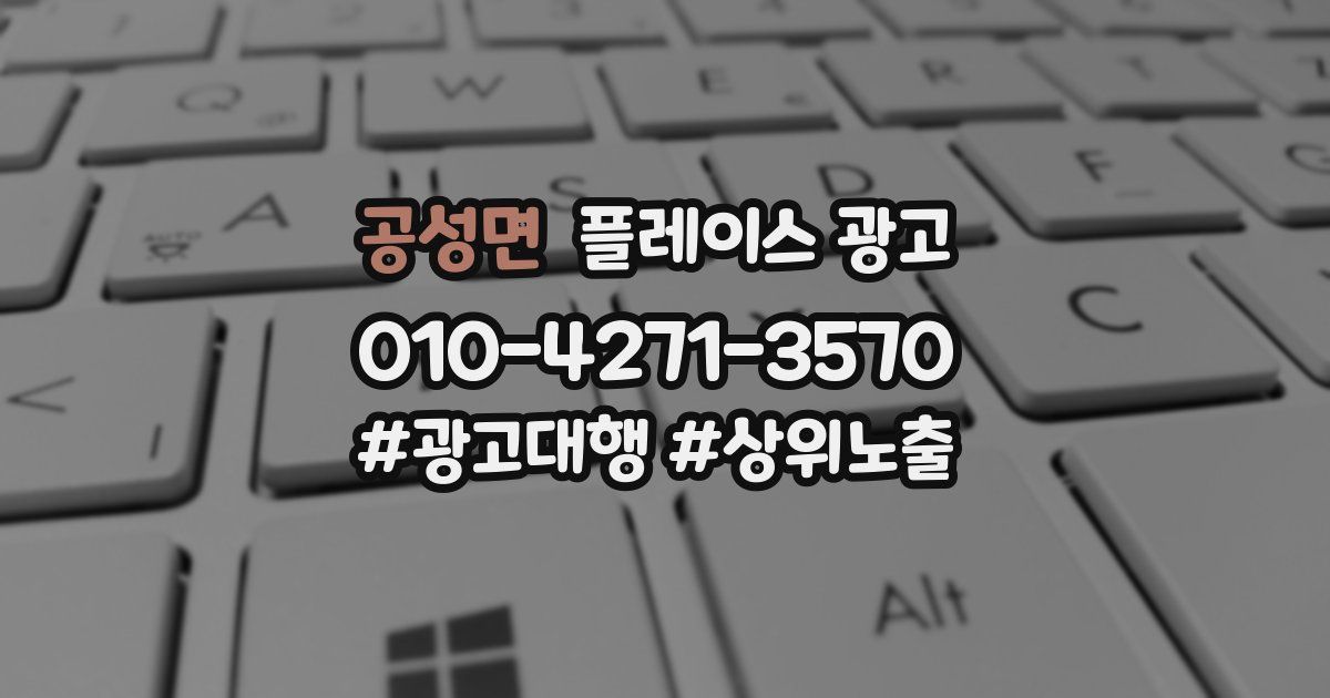 공성면 플레이스 광고