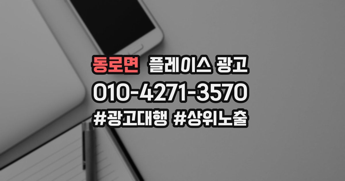 동로면 플레이스 광고