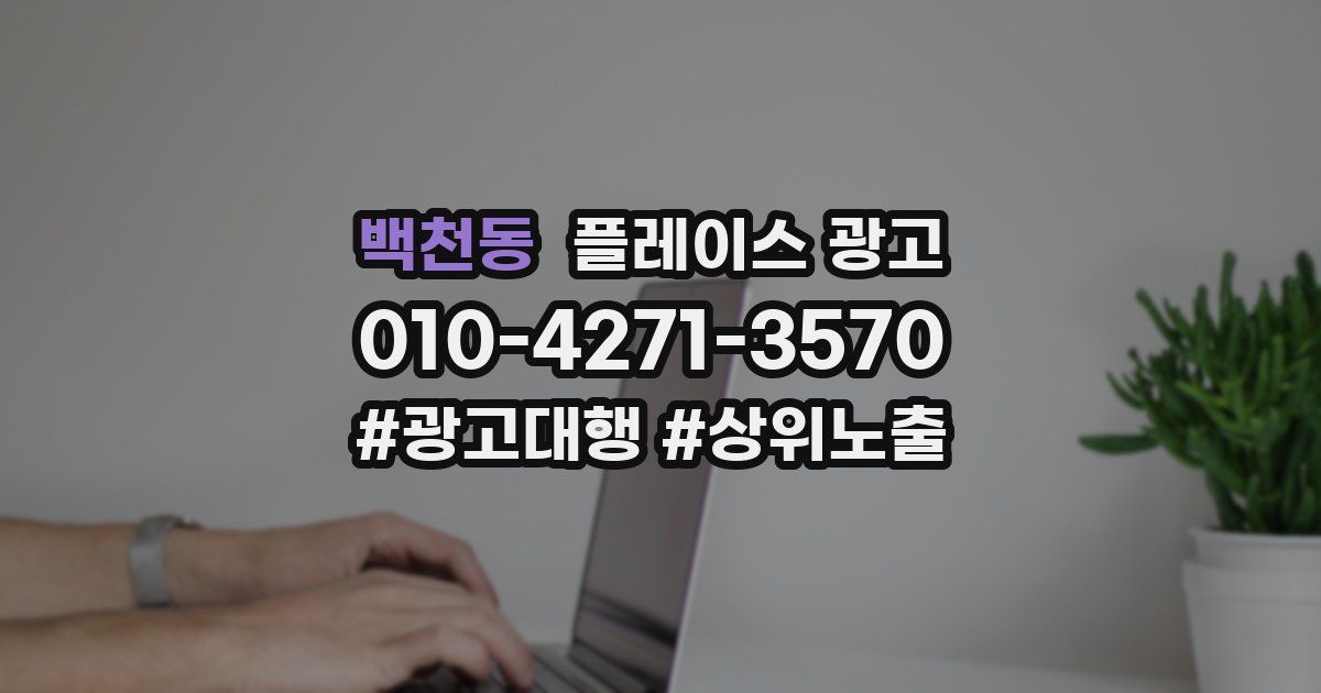 백천동 플레이스 광고