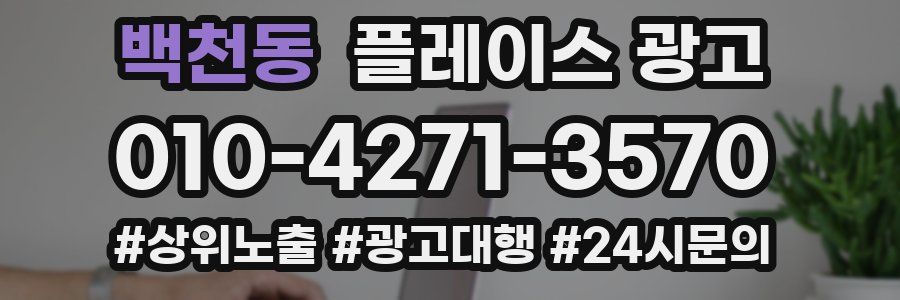 백천동 플레이스 광고