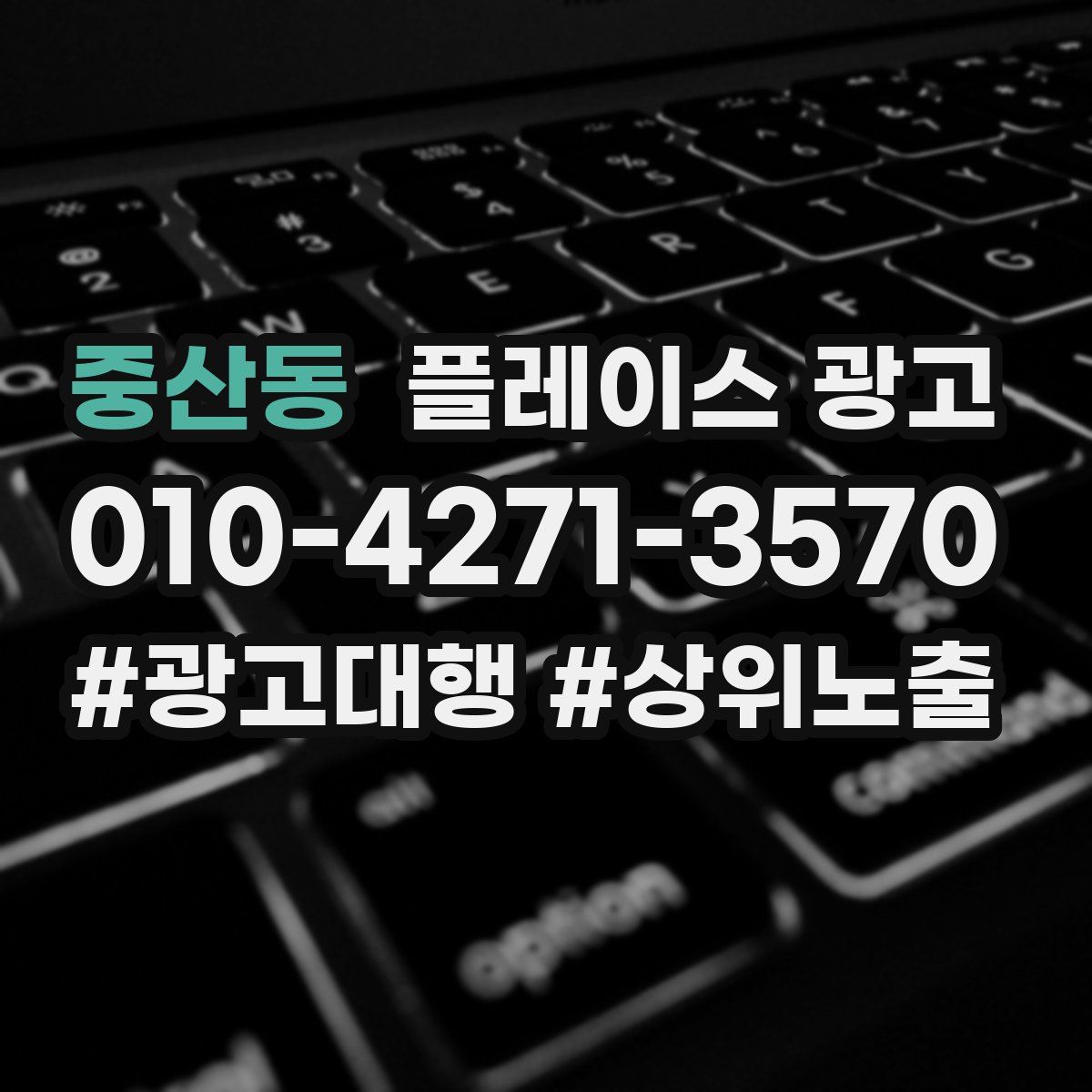 중산동 플레이스 광고