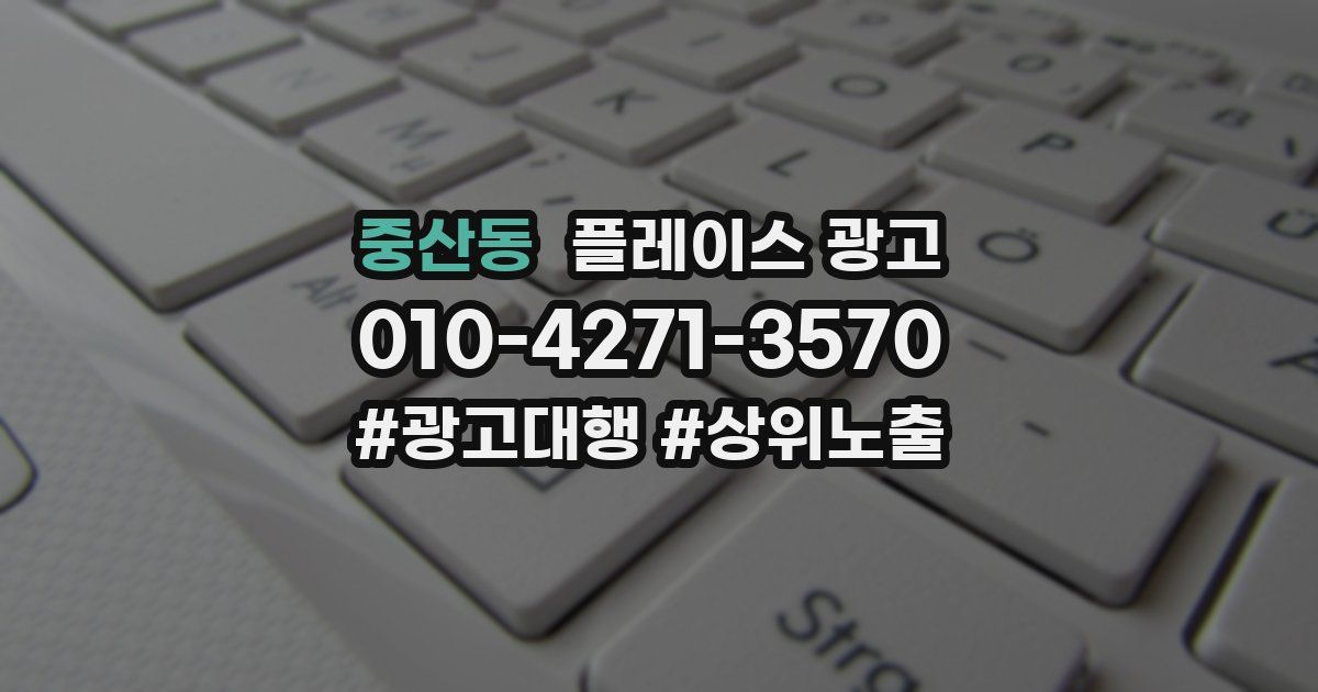 중산동 플레이스 광고