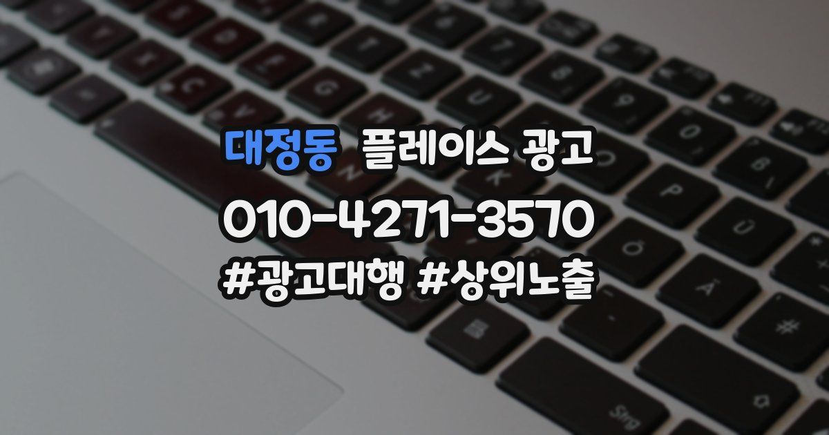대정동 플레이스 광고