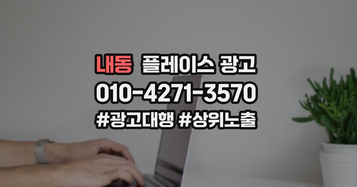 내동 플레이스 광고