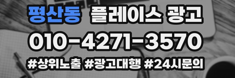 평산동 플레이스 광고