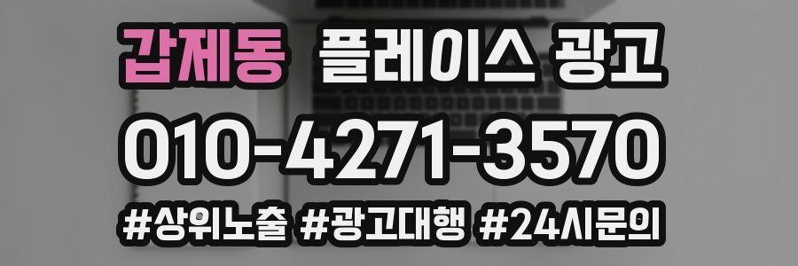 갑제동 플레이스 광고