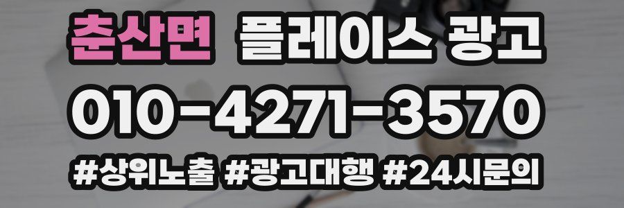 춘산면 플레이스 광고