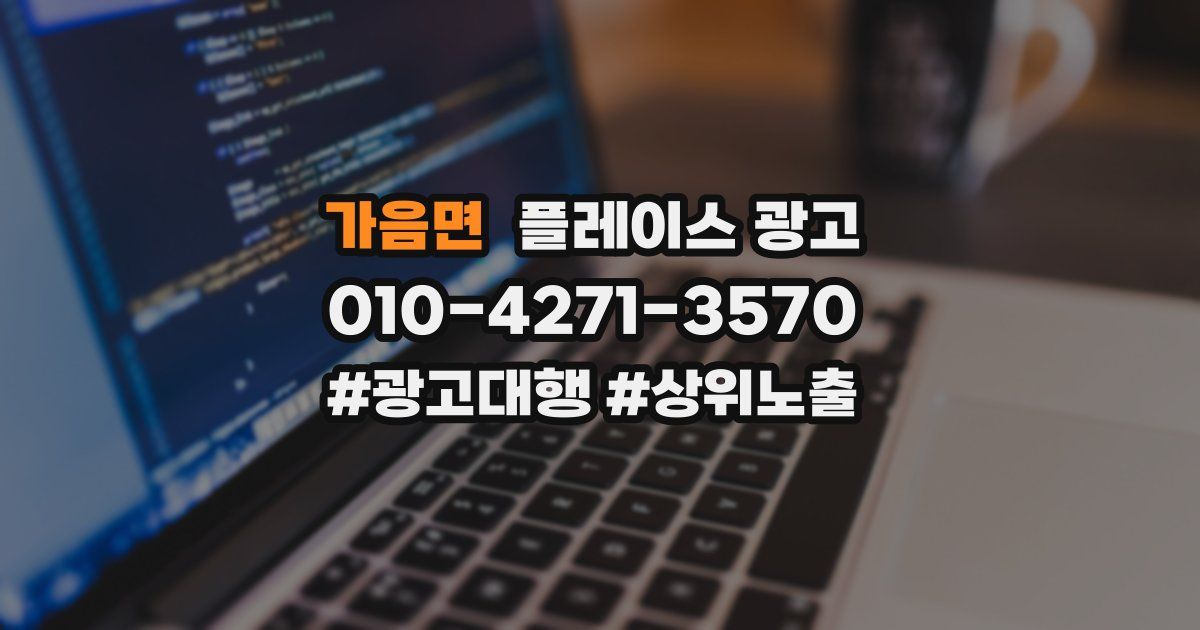 가음면 플레이스 광고