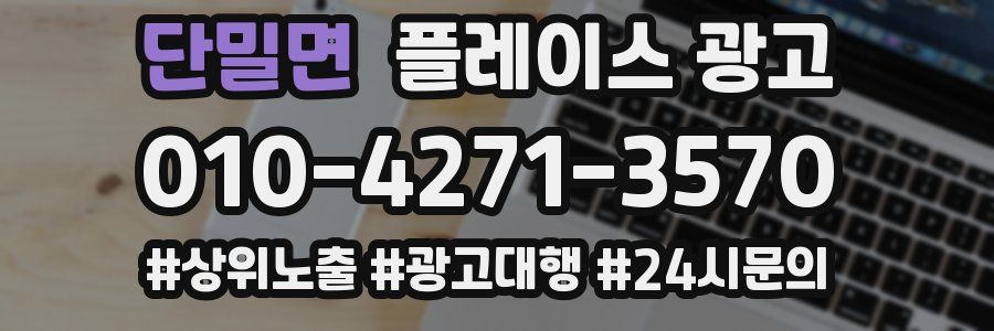 단밀면 플레이스 광고
