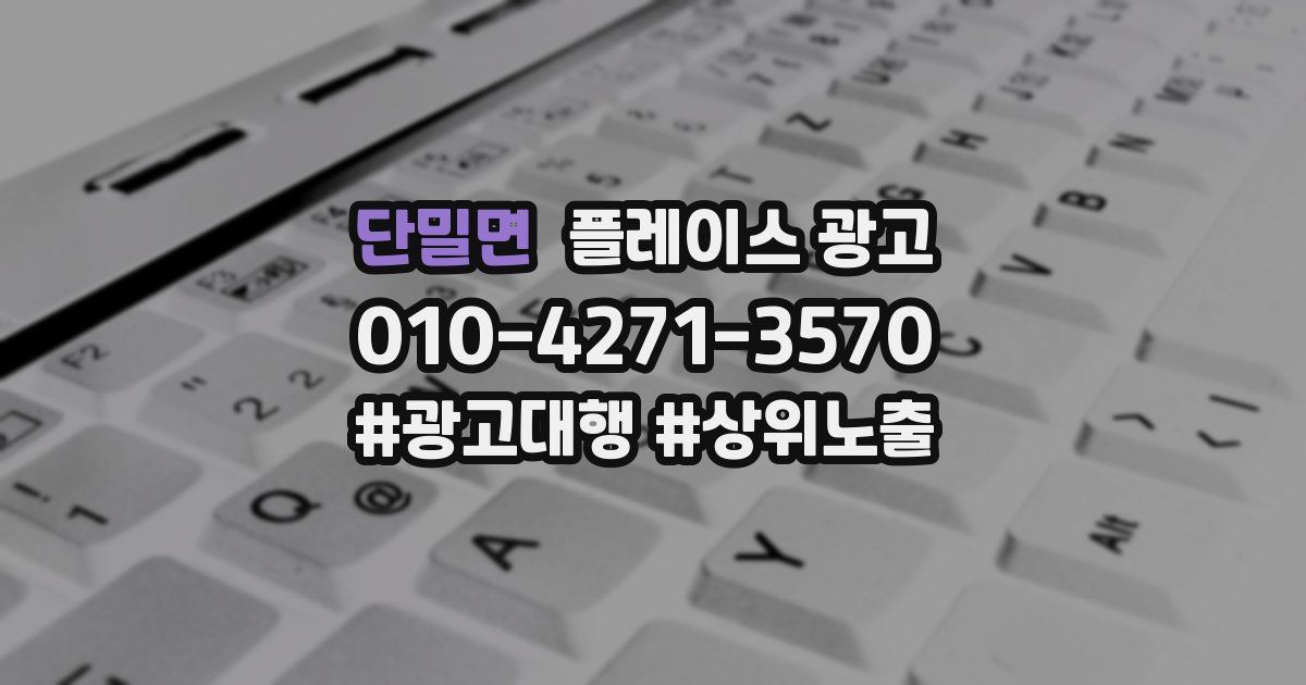 단밀면 플레이스 광고