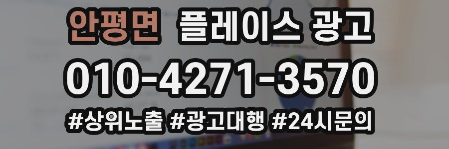 안평면 플레이스 광고