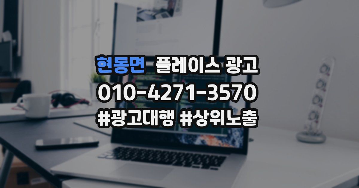현동면 플레이스 광고
