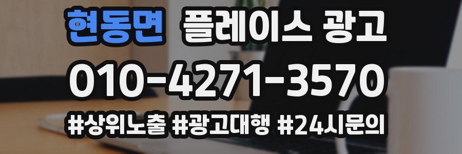 현동면 플레이스 광고