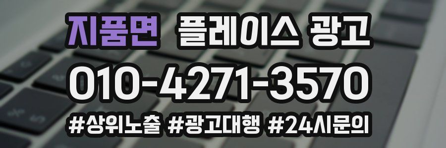 지품면 플레이스 광고