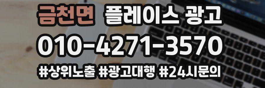 금천면 플레이스 광고
