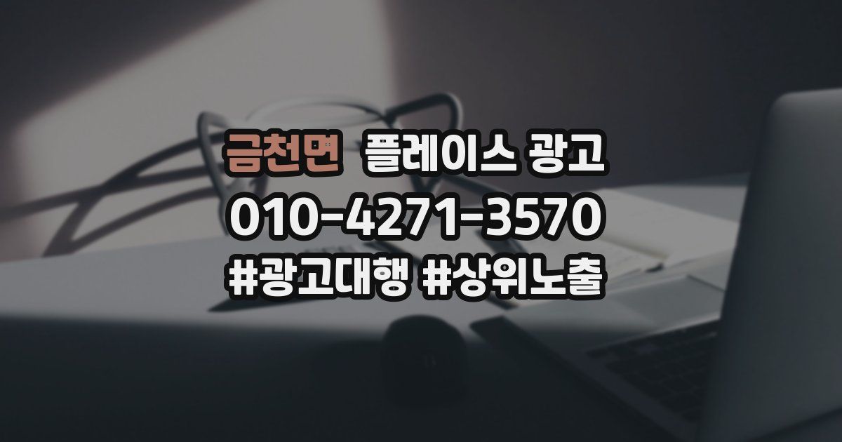 금천면 플레이스 광고
