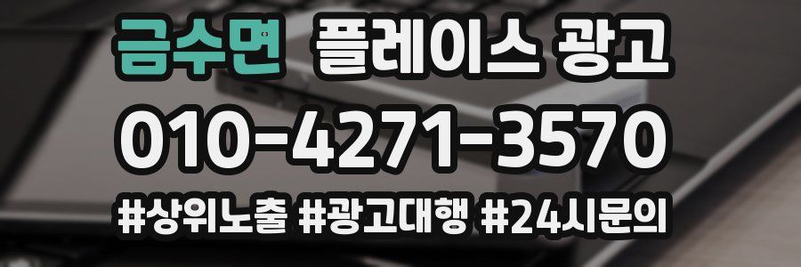 금수면 플레이스 광고