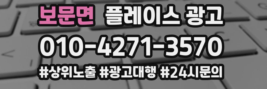보문면 플레이스 광고