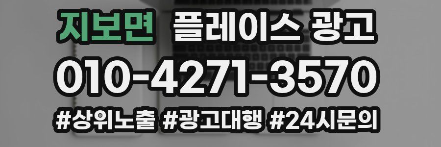 지보면 플레이스 광고