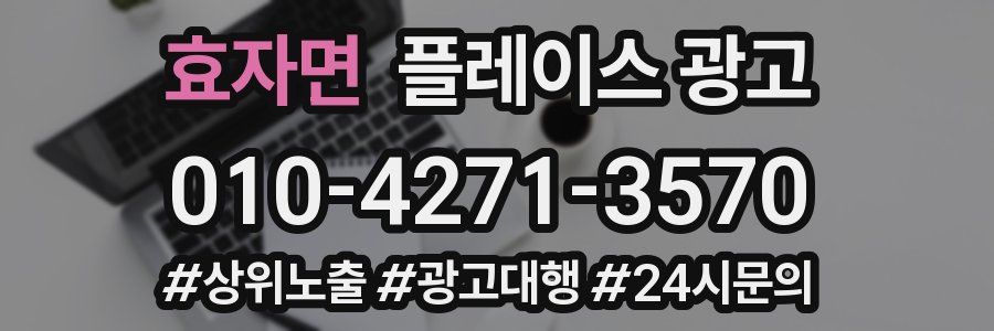 효자면 플레이스 광고