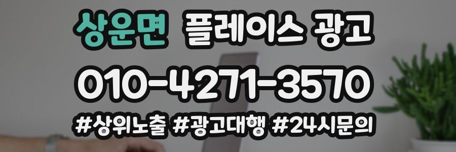 상운면 플레이스 광고