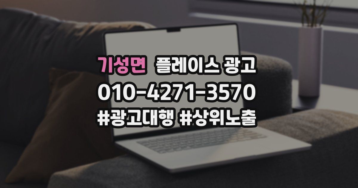 기성면 플레이스 광고