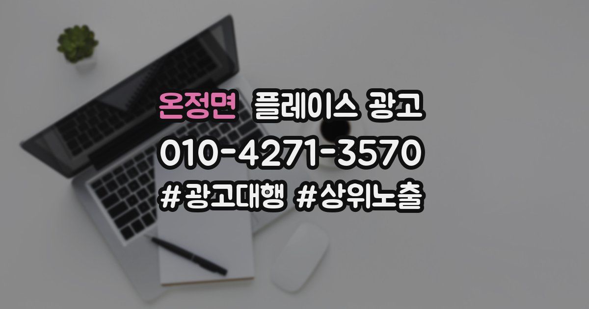 온정면 플레이스 광고
