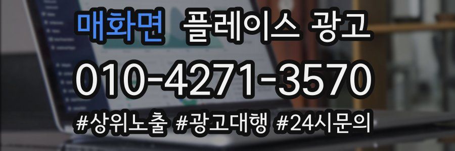 매화면 플레이스 광고